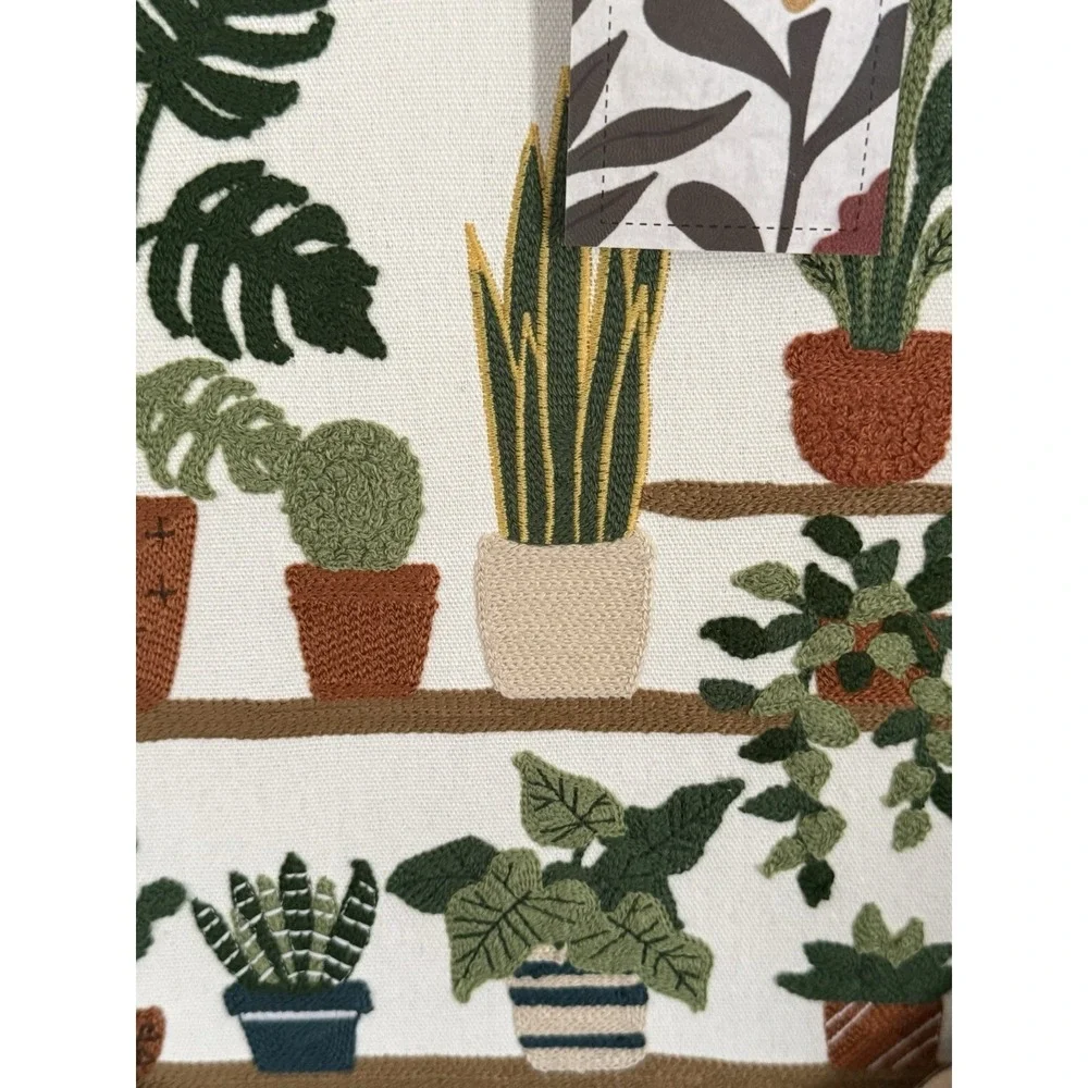 New BP Home Textile Embroidery Woven Wall Art Houseplant Decor 12